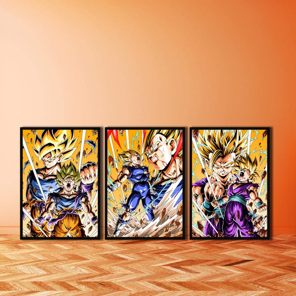 Amazon.co.jp: ドラゴンボール絵画抽象キャンバス絵画アートプリント